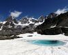 il gruppo del Bernina e laghetto glaciale